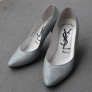 Vintage Yves Saint Laurent Blue Pumps Size 6.5